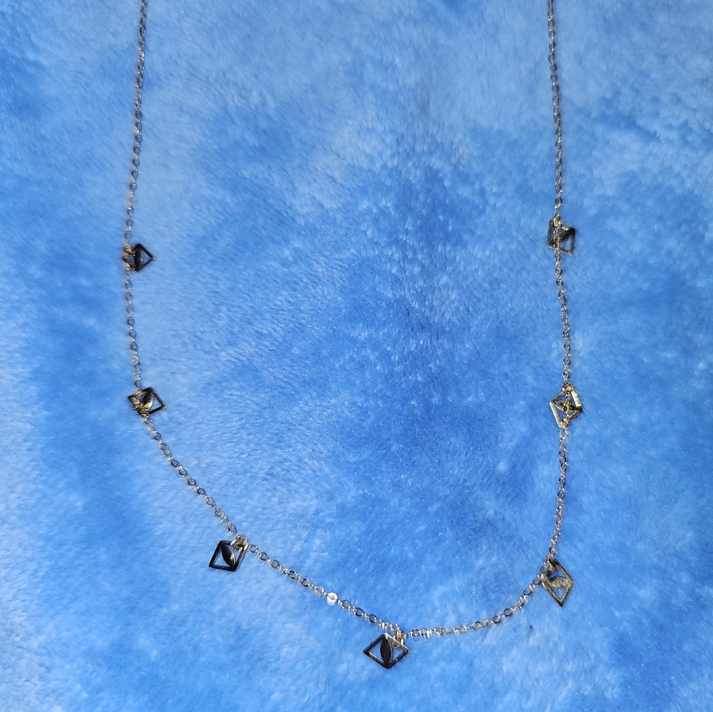 17", 10K Yellow Gold Evil Eye Necklace, Spring Ring Closure, NWT